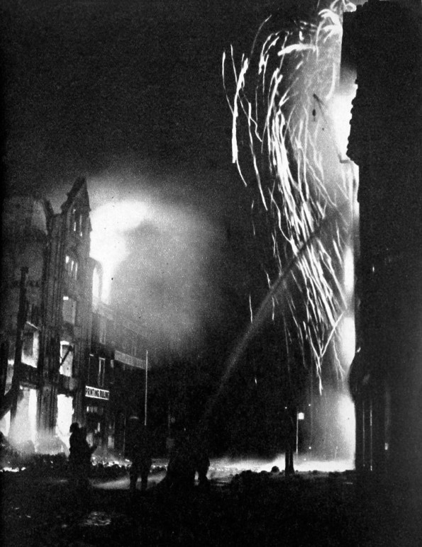 Fire fighting in Southwark on the night of 16th-7th April 1941..jpg