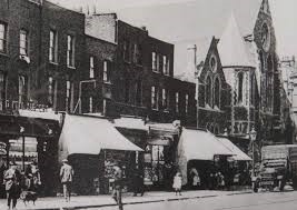 Old kent Road to the left of the shops was Cobourg Road.jpg