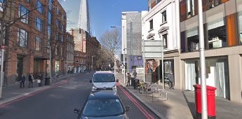 Tooley Street 2018, looking towards London Bridge, Vine Lane on the right.jpg