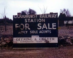 Goudhurst Railway Station Site was sold at auction on Friday 7 July 1967. A house now stands on the site..jpg