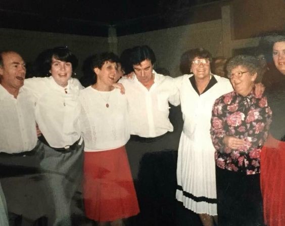 Manor Estate Gathering At Tenants Hall Galleywall Road Bermondsey on Saturday Night 9 November 1985. Ethel and Joe Jones 50th Wedding Anniversary Party..jpg