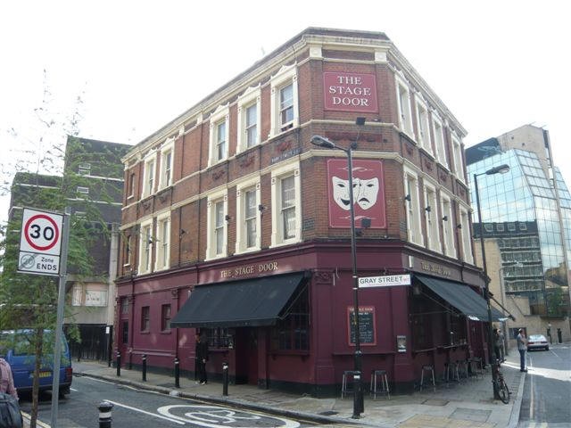 Webber Street (right) Halfway House Pub, now called The Stage Door..jpg