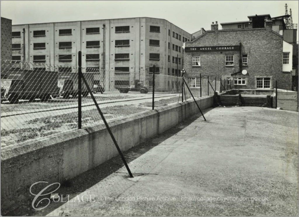 Rotherhithe street a photo from 1956 of the Angle and the large, 1930s warehouse..jpg