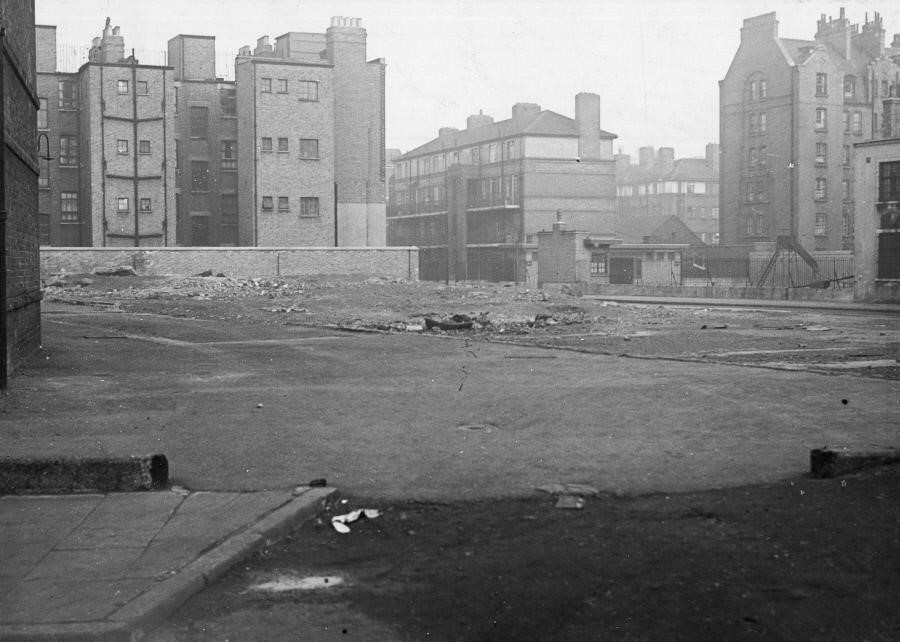 Leroy Street. Bombed Site of 13-41 Leroy Street, January 1950 X.jpg