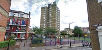 Leroy St, Swan Mead left.The building right was where the Booky stood.jpg