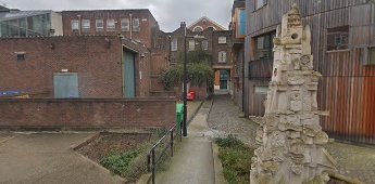Bermondsey St at far end of the alley, Carmathen Place,this is from Tyers Estate. The Shared, Austin Emery 2014..jpg