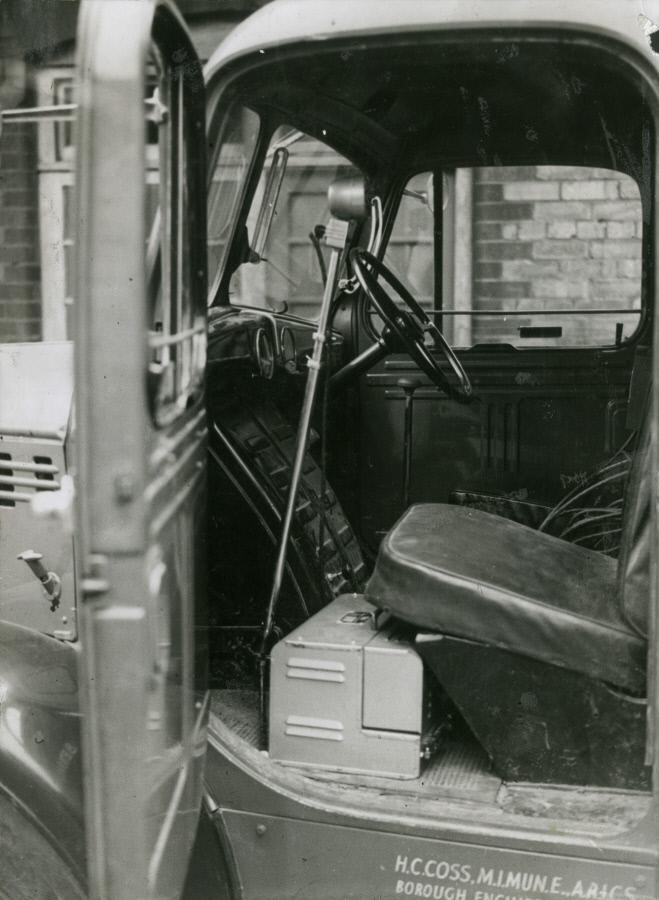 Neckinger,Interior of Bermondsey flood warning van.  X.jpg