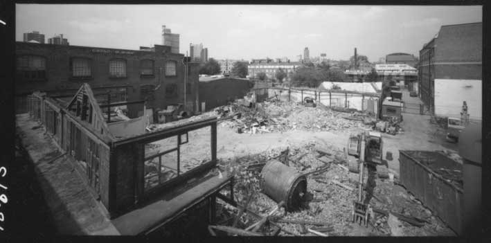 Tanner Steet junction with Tower Bridge Road, demolition of the last functioning tannery S.O.Rowe & Son, closed in c1997.  X.jpg