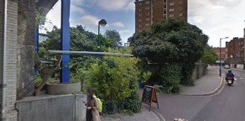 Hatfields, site of The Mitre Pub, on left 2018.  X.png
