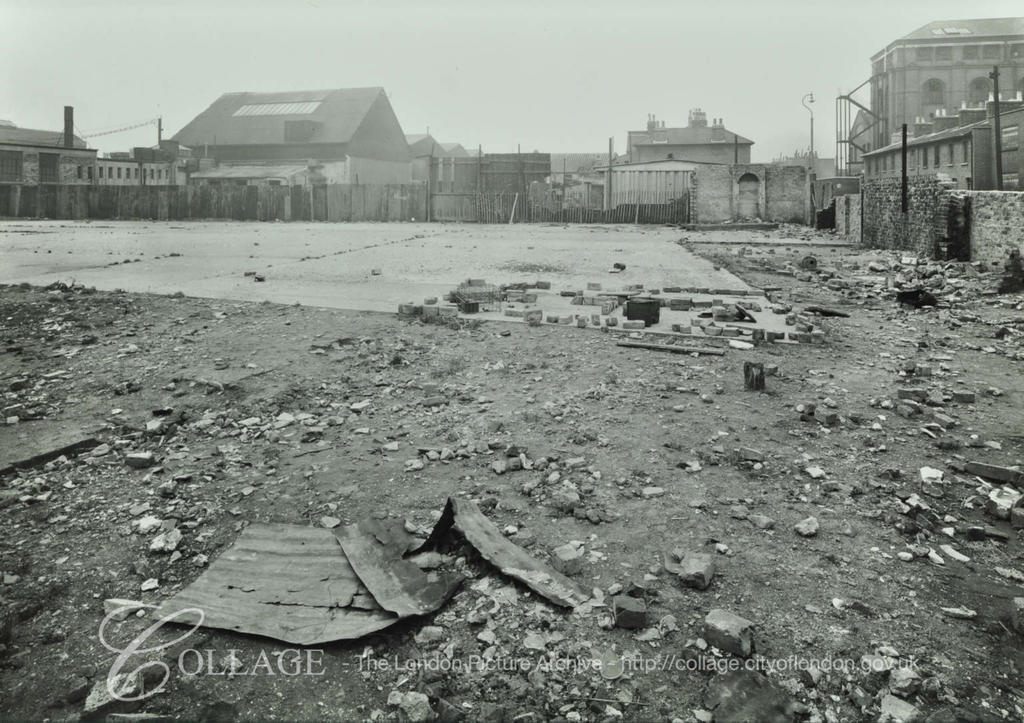 Neate Street, R.Whites factory top right hand corner c1954.  X.png