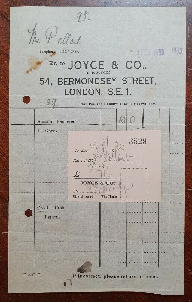 Bermondsey Street, 1930 Joyce & Co., (Wafer Maker).  X.jpg