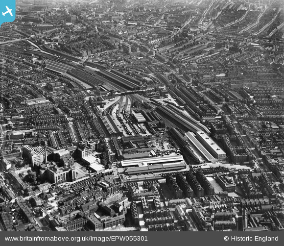 The Bricklayers Arms Goods Depot, Bermondsey, 1937. Looking towards New Cross.  X.png