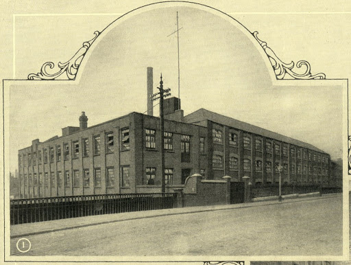 Glengall Road,Edison Bell Factory in 1924, from Glengall Road bridge.  X.png