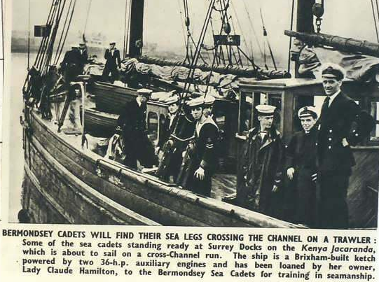 Bermondsey Sea Cadets 1951 On the trawler, Kenya Jacaranda.  X.png