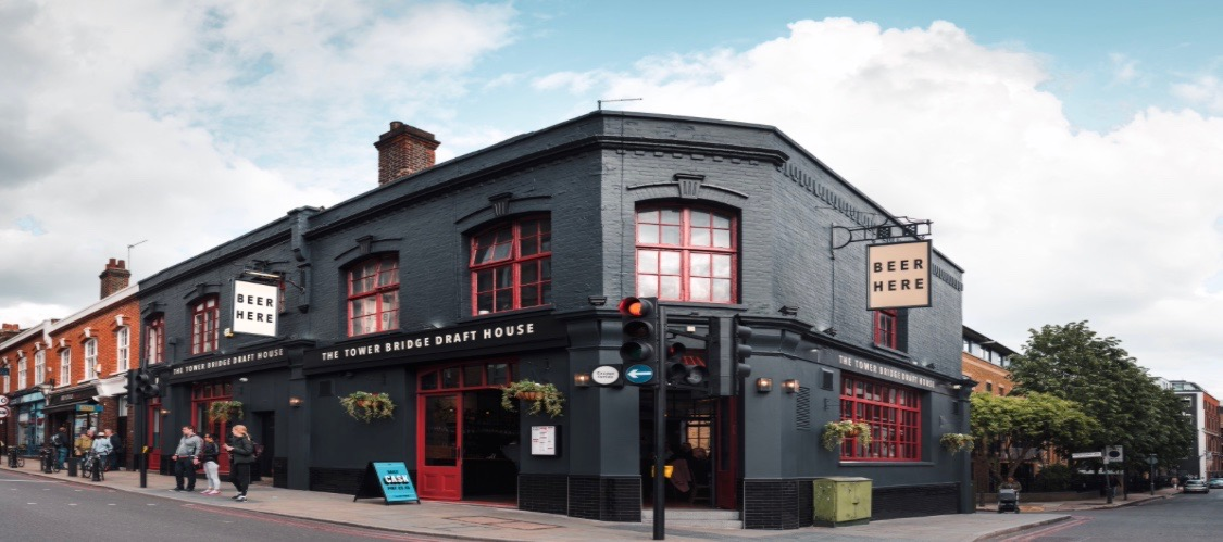 Tower Bridge Road. The Draft House Pub. Former Name(s), The River Bar; The Copper.  X.png