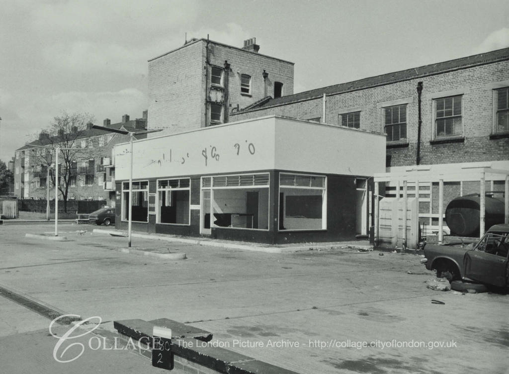 Bartholomew Street, former petrol station c1973.  X.png
