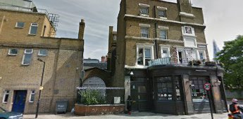 Sawyer Street 2014, formally Lant Place. Southwark Bridge Road right.    X.png