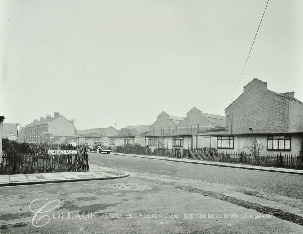 Longcroft Road, side entrance view of R White and Sons factory, 145 Neate Street in distance. X.png