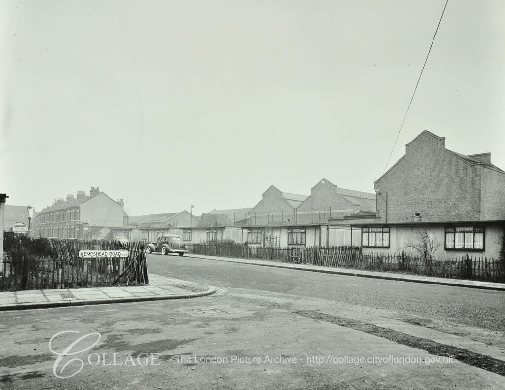 Longcroft Road, side entrance view of R White and Sons factory, 145 Neate Street in distance.   X.png