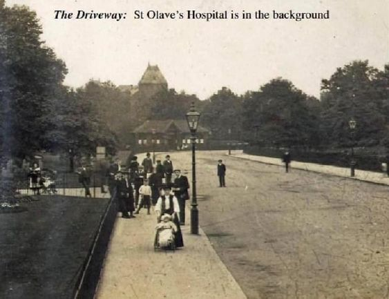 Southwark Park with St Olave’s Hospital in Background, Rotherhithe.   X.png