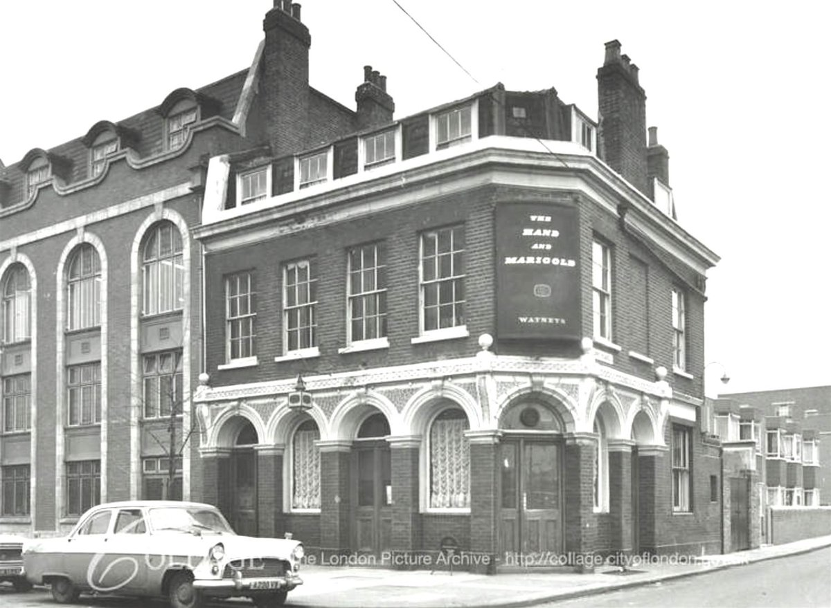 Bermondsey Street, Cluny Place right. The Hand And Marigold Pub, now called The Marigold.  X.png