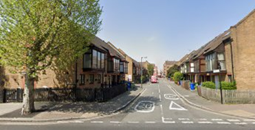 Cannon Beck Road, looking across Brunel Road 2019. Roughly the same location as the c1904 picture. The house and hall would have been on the left. X.png