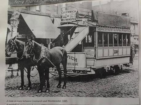 Horse Tram 1885. Greenwich & Westminster via Old Kent Road.   X.png