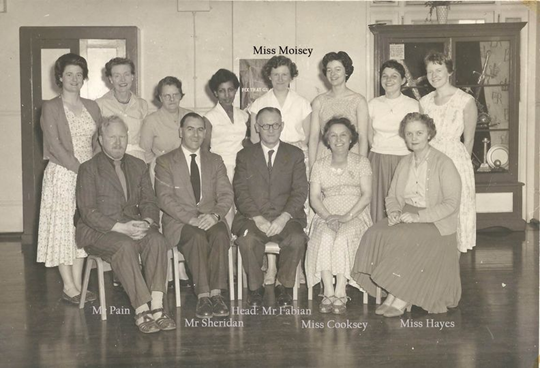 Surrey Square School, Head and staff 1958-9.   X.png