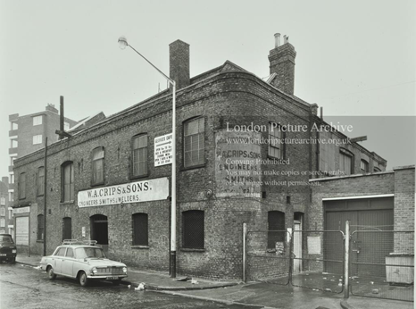George Row Excelsior Iron Works Bermondsey c1974, opposite Chambers Street.  X.png